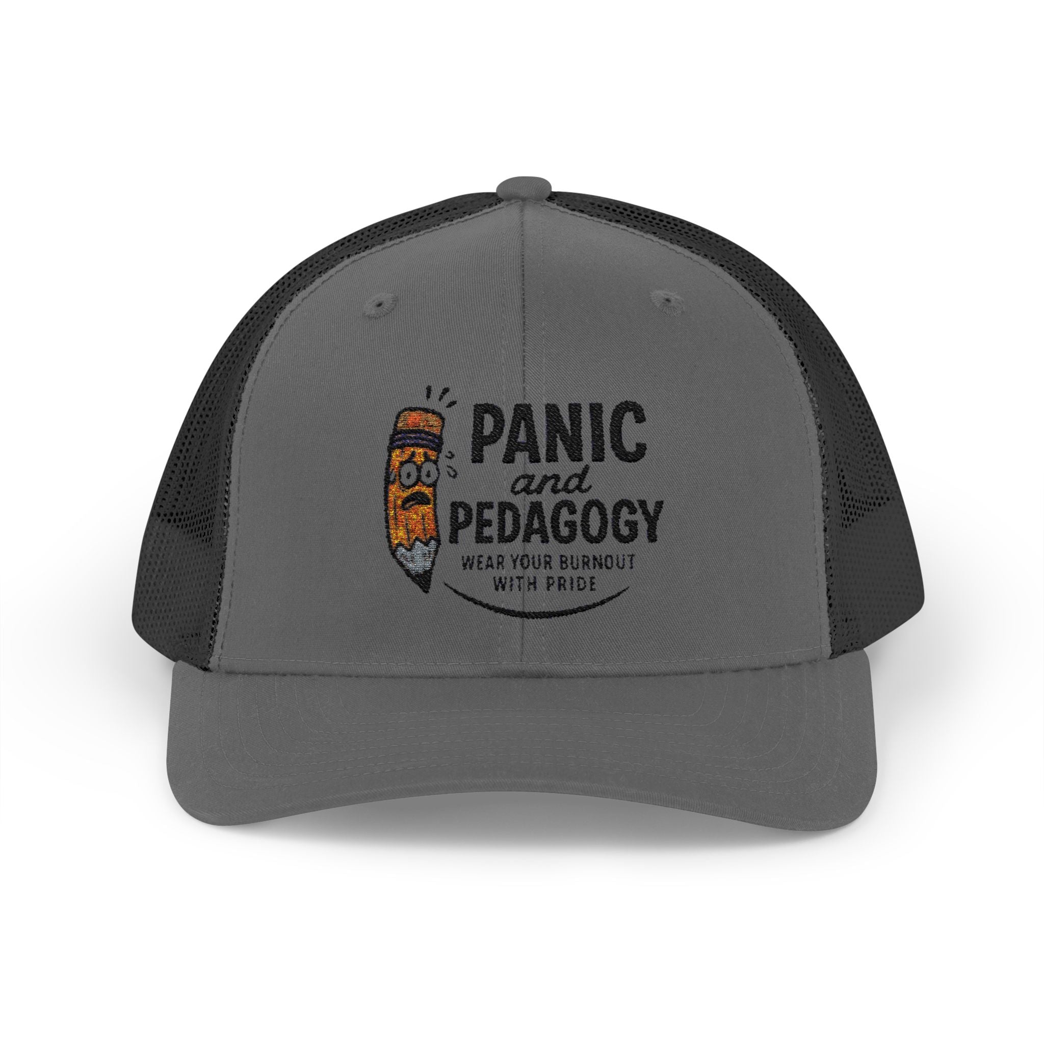 Panic and Pedagogy Snapback Trucker Cap