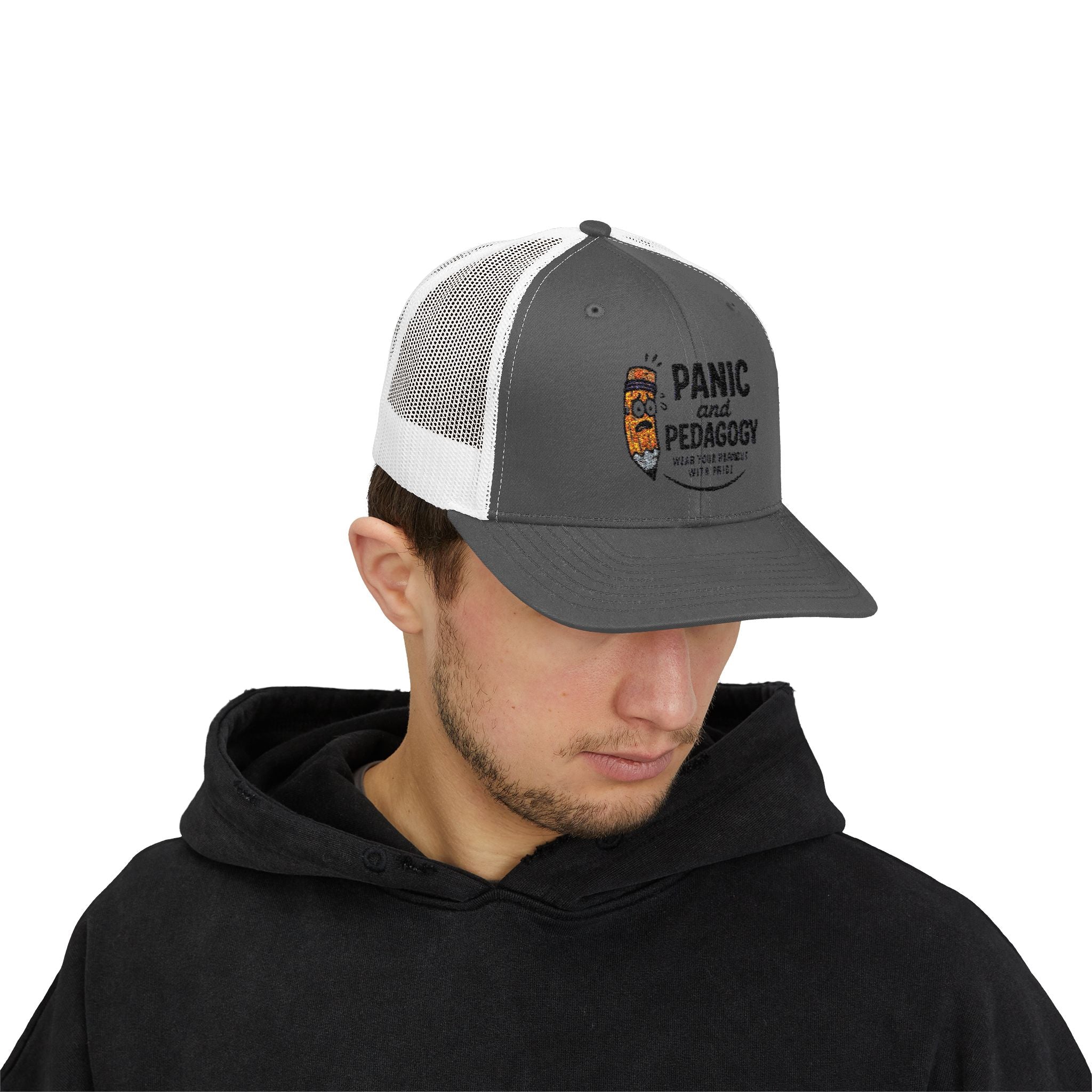 Panic and Pedagogy Snapback Trucker Cap