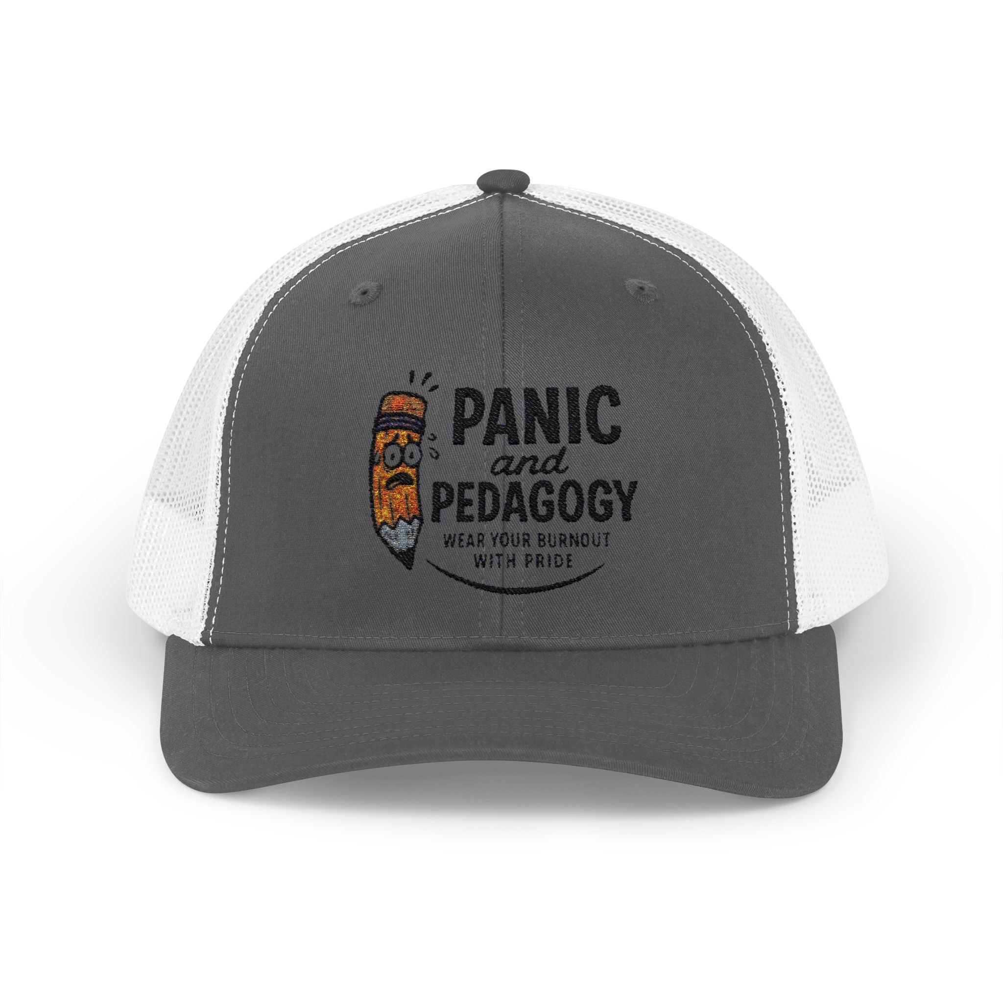 Panic and Pedagogy Snapback Trucker Cap