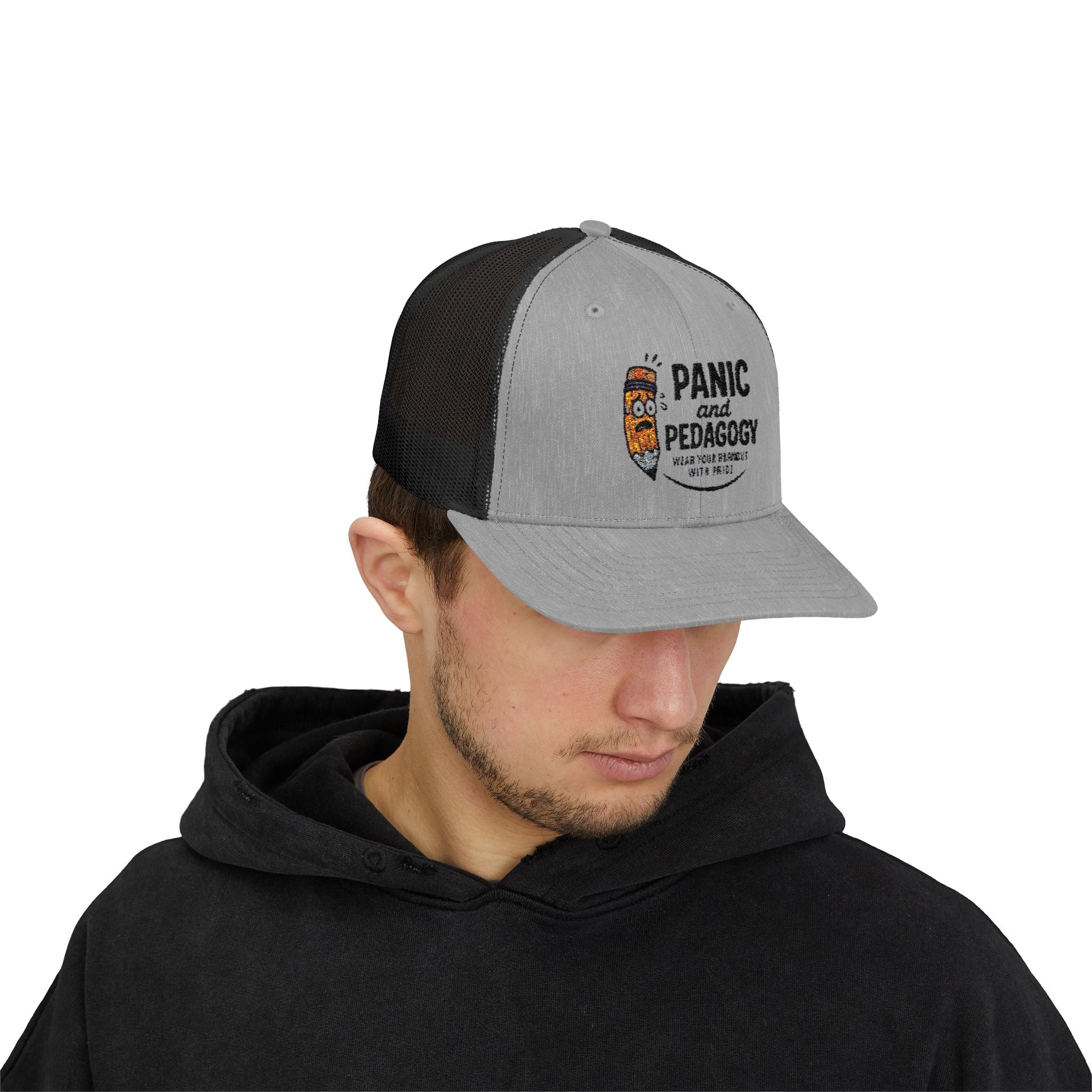 Panic and Pedagogy Snapback Trucker Cap