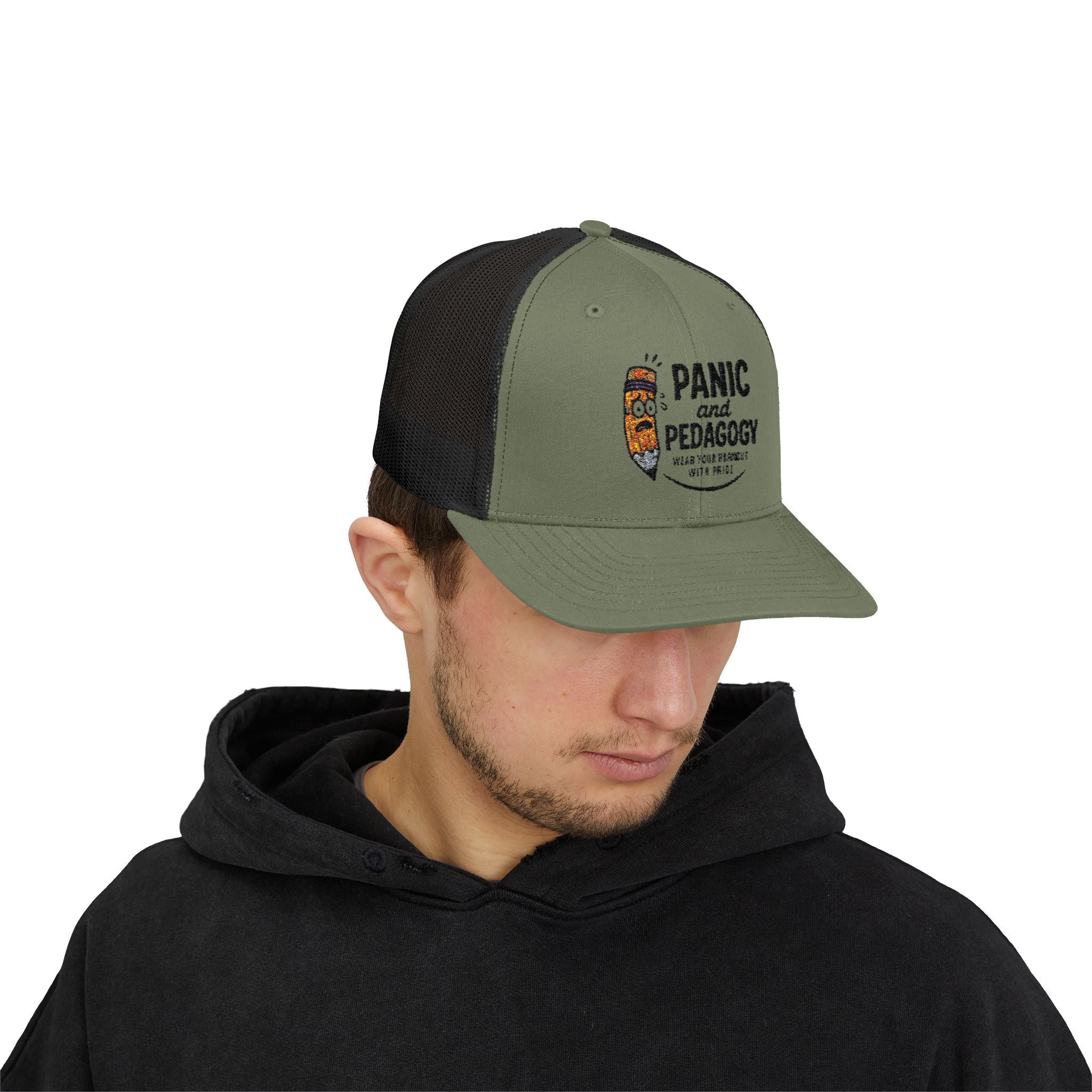 Panic and Pedagogy Snapback Trucker Cap