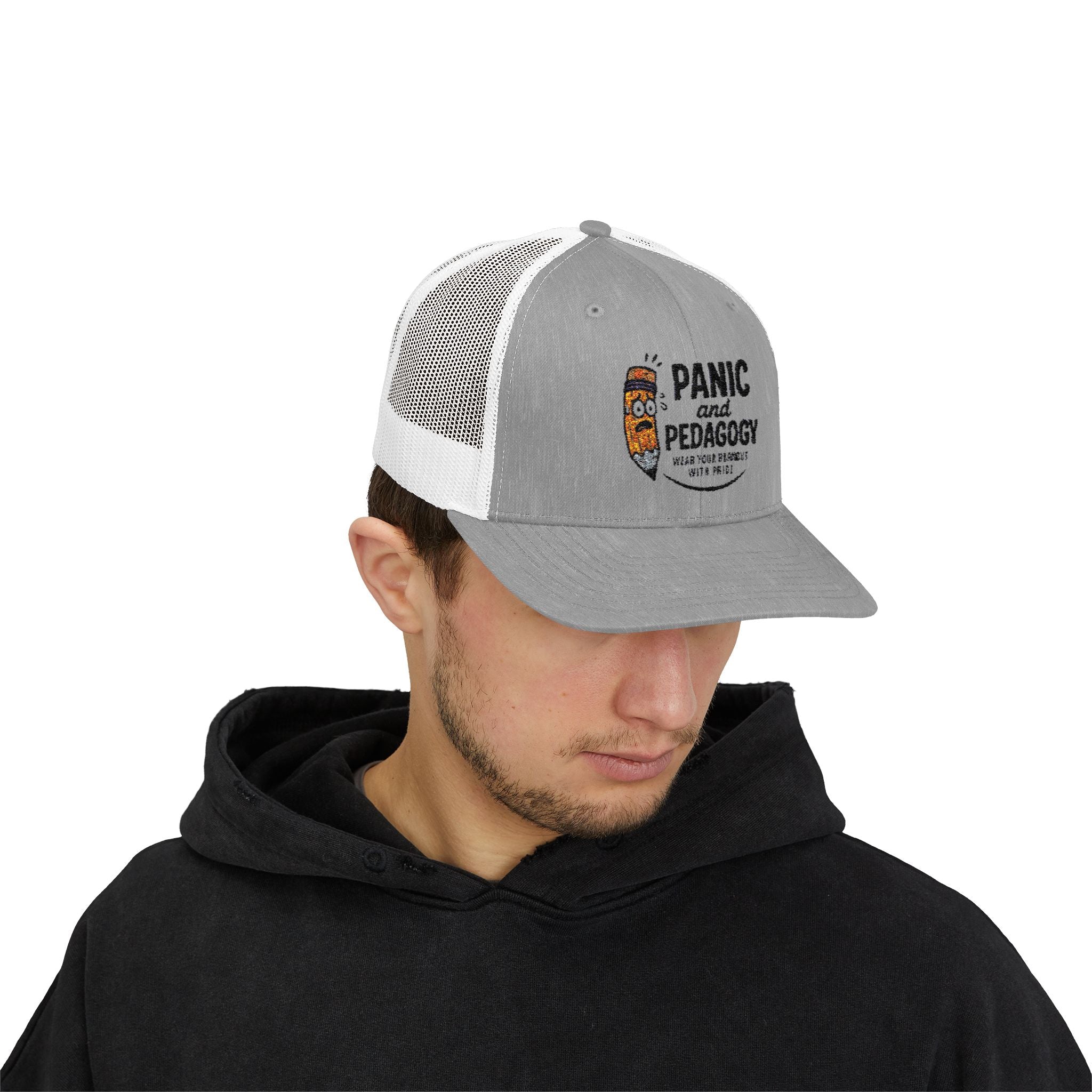 Panic and Pedagogy Snapback Trucker Cap